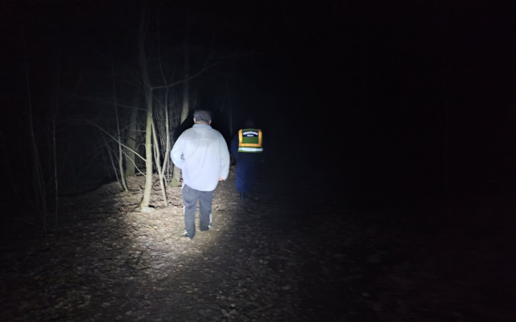 Eltévedt a sötét erdőben az idős férfi, a rendőrök megtalálták